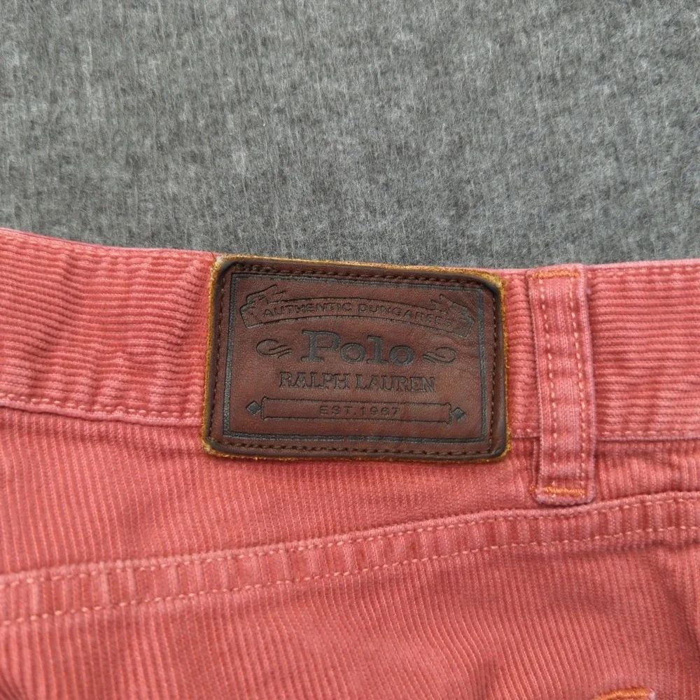 Polo Ralph Lauren Jeans 31x32 Red Corduroy Classic Straight Preppy‎ Casual
